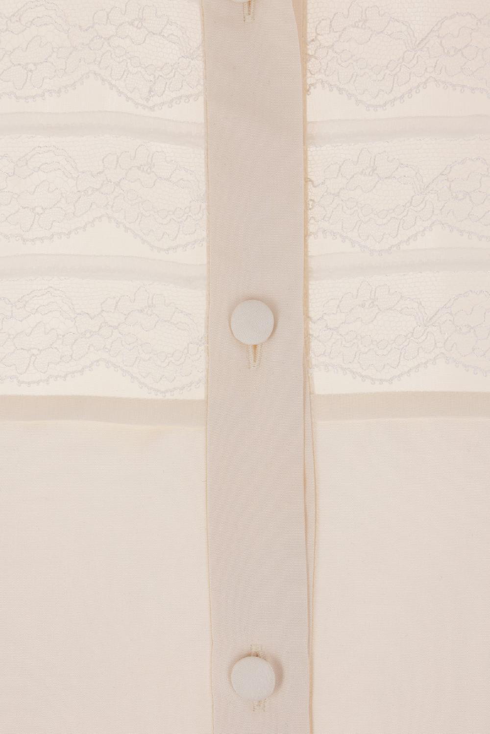VALENTINO GARAVANI camicia in shantung organza e pizzo In Saldo