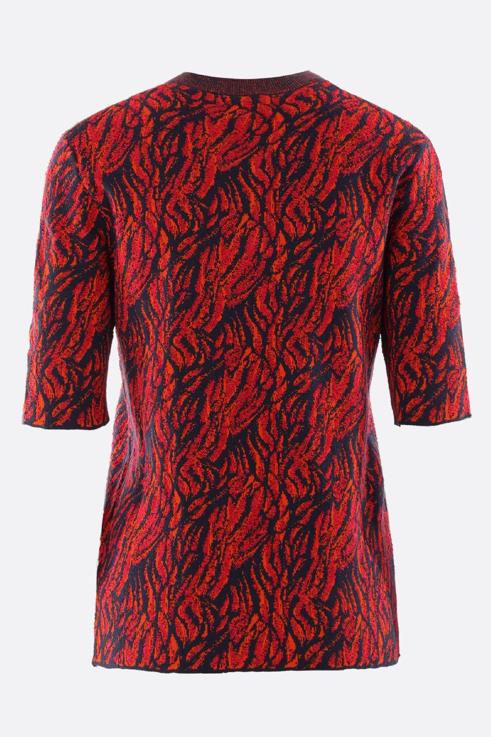 BOTTEGA VENETA pullover a maniche corte in jacquard Italy