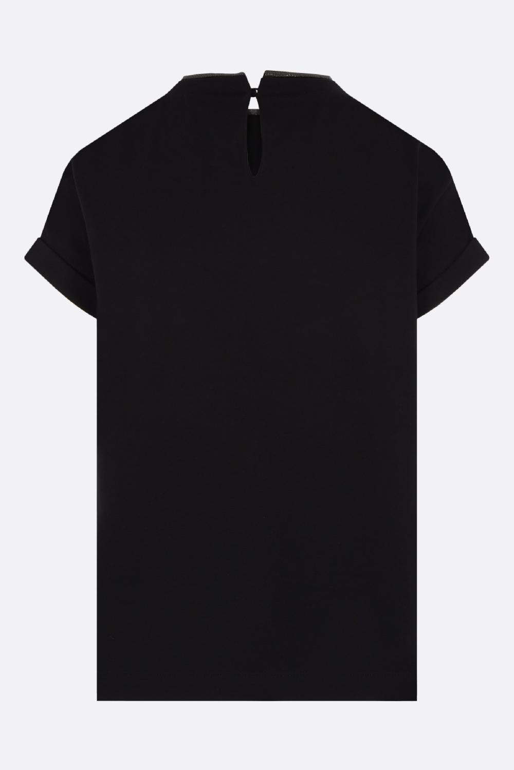 BRUNELLO CUCINELLI t-shirt in cotone con dettaglio monile Italia