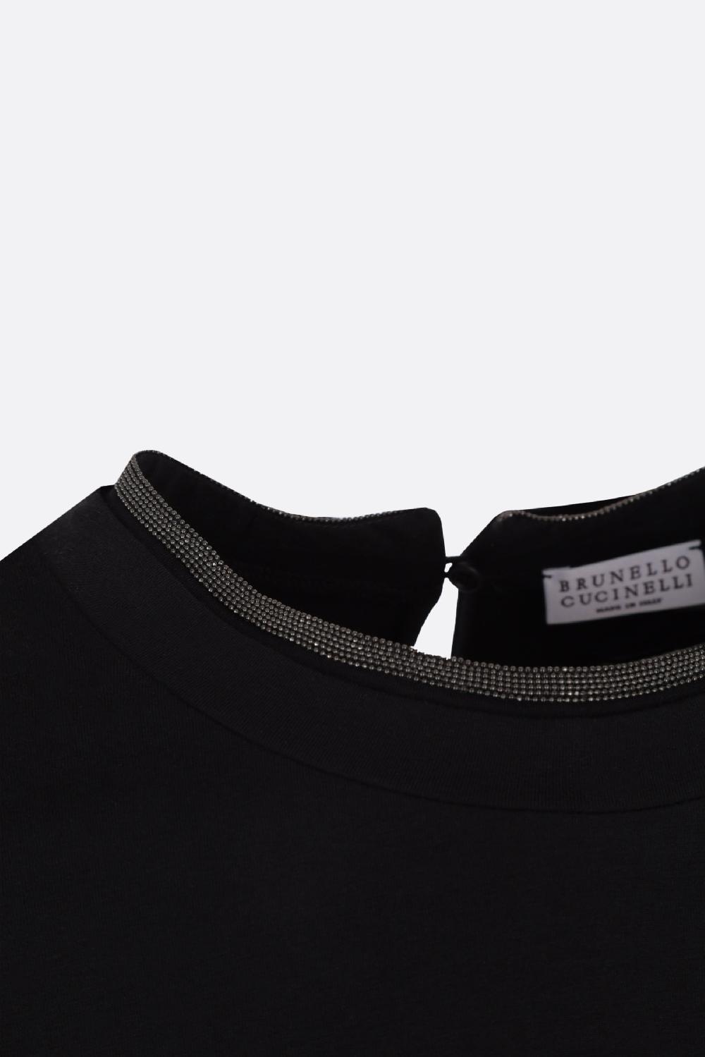 BRUNELLO CUCINELLI t-shirt in cotone con dettaglio monile Italia