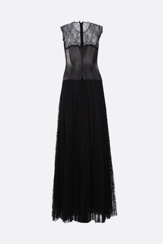 VALENTINO WOMAN abito da sera in pizzo e nappa Spedizione Gratuita
