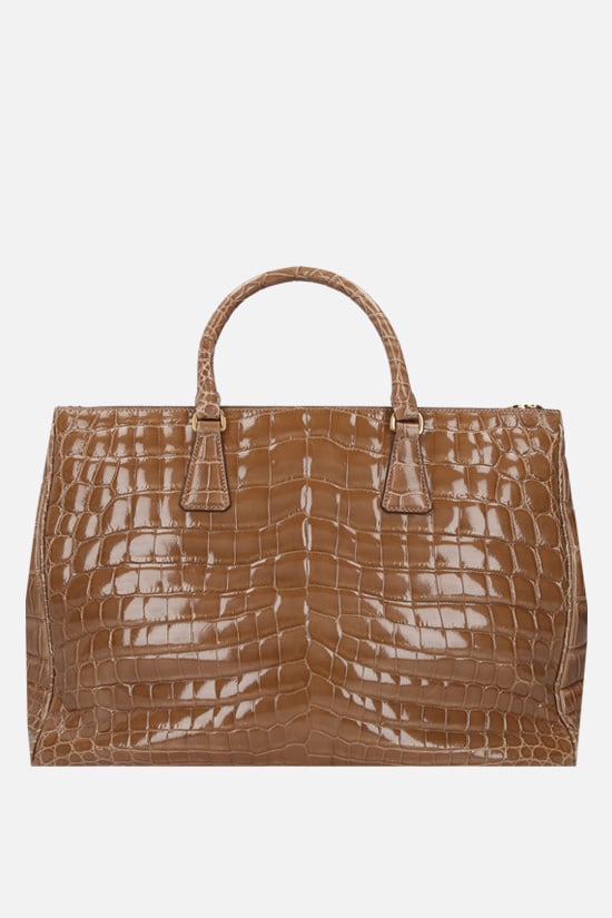 PRADA borsa a mano in pelle di coccodrillo lucido Pezzi Unici