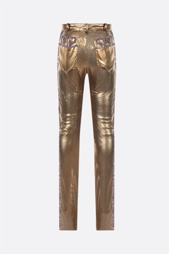 GIANNI VERSACE WOMAN pantalone skinny-fit in maglia metallica Oroton Qualità Garantita