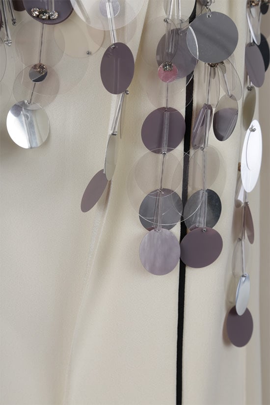 PRADA miniabito in sablé con decorazione gioiello Sottocosto