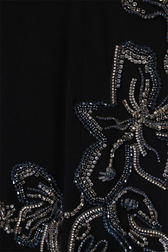 PRADA gonna midi in sablé con ricamo Novità