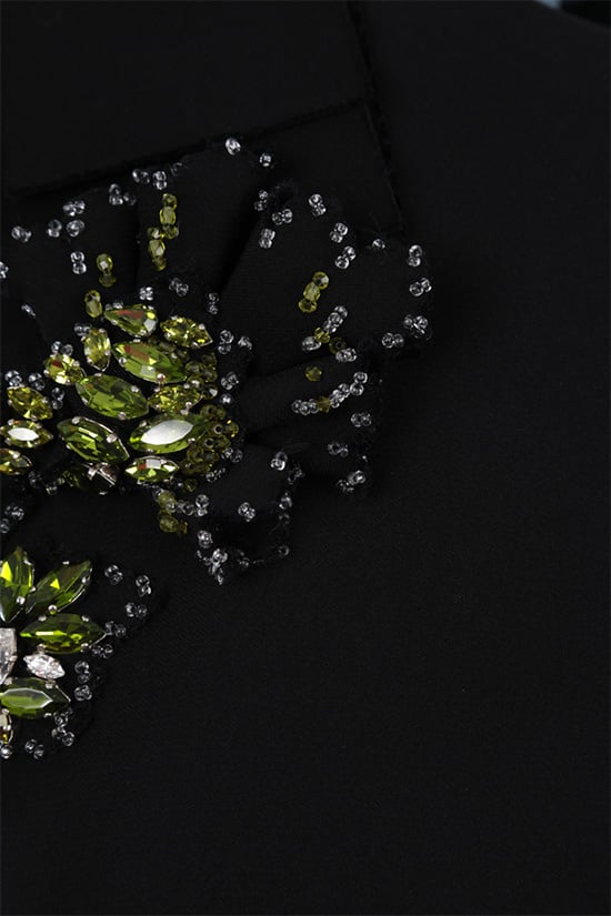 PRADA abito corto in cady con patch gioiello Offerta