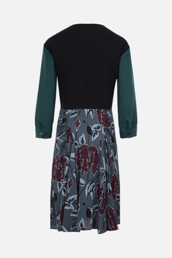 PRADA abito midi in sablé ricamato Saldi