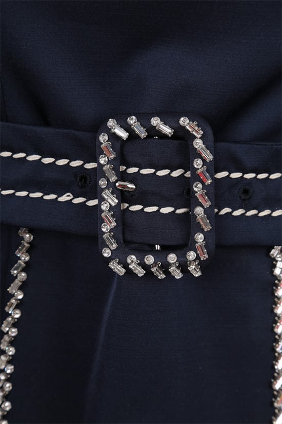 PRADA abito corto in radzmire e chiffon con cristalli Hotsell