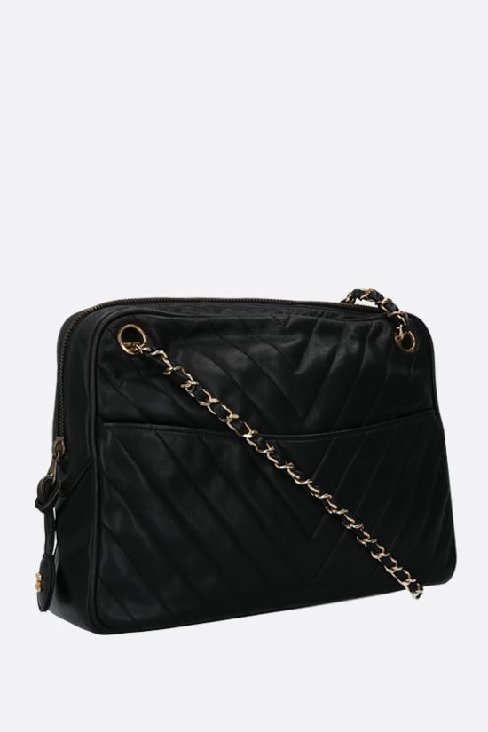 CHANEL VINTAGE WOMAN borsa a spalla in pelle matelassé Vendita Calda
