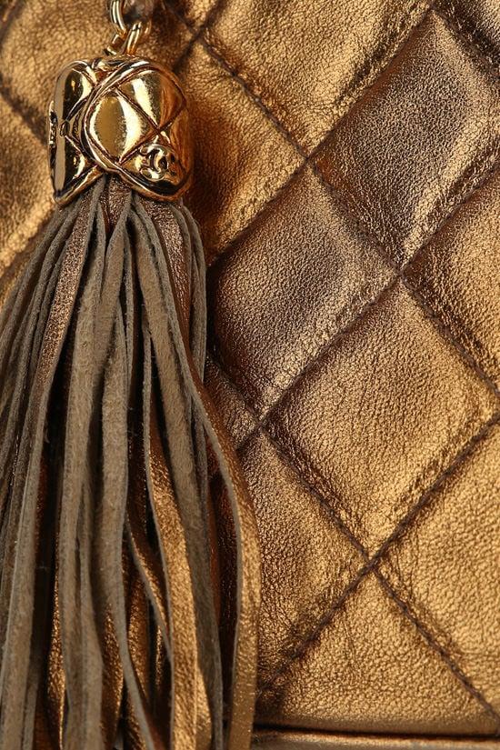CHANEL VINTAGE WOMAN borsa a spalla in pelle matelassé con dettaglio Doppia C Vendita Economica