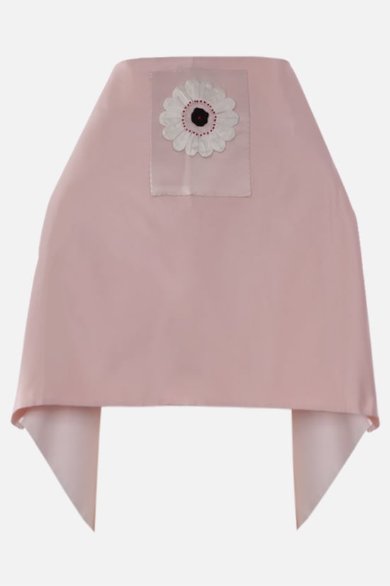 PRADA stola in raso di seta patch fiore Vendite Flash