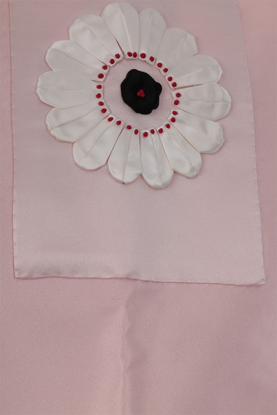 PRADA stola in raso di seta patch fiore Vendite Flash