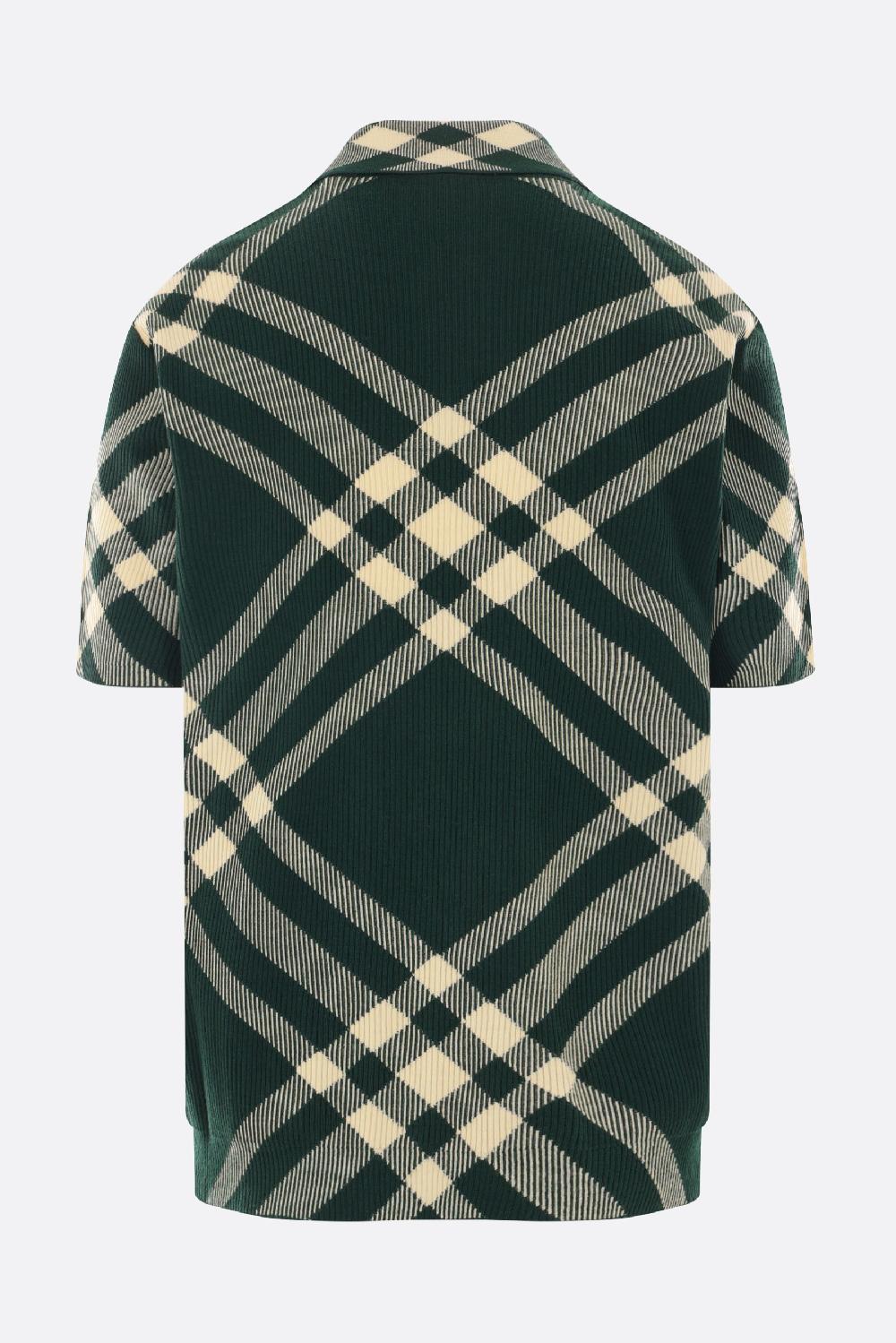 BURBERRY polo in maglia Check Fino al 55% di sconto
