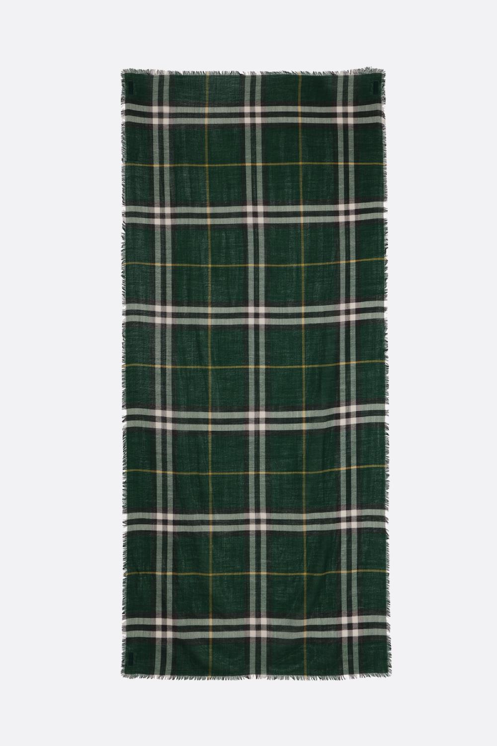 BURBERRY sciarpa in lana Check Prezzo Ridotto