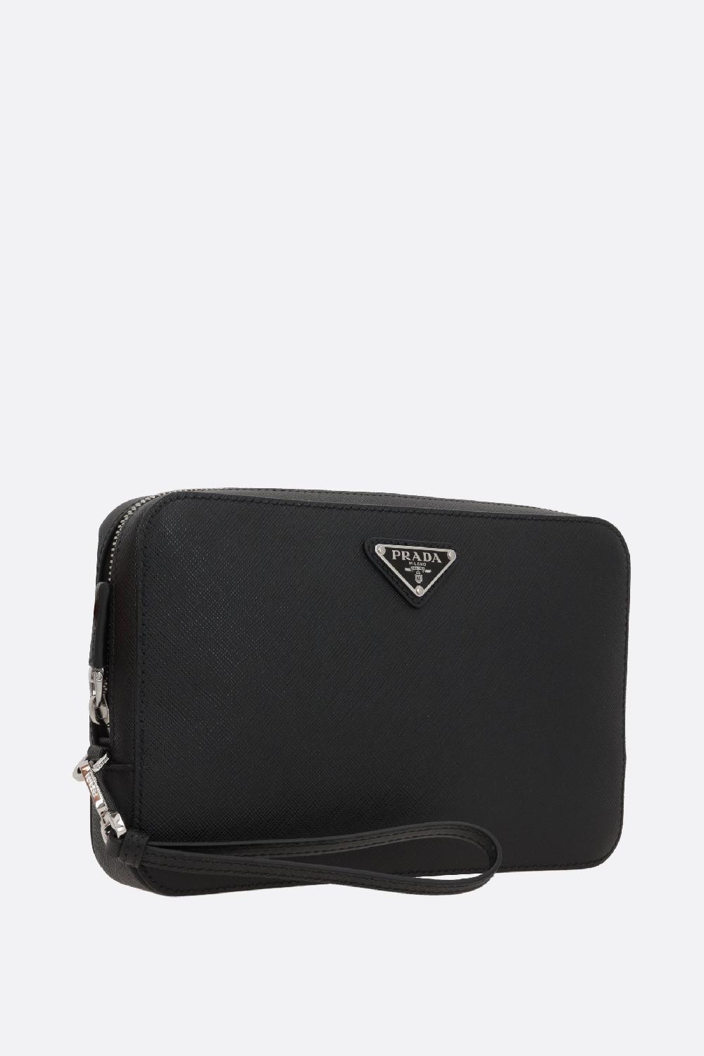 PRADA clutch in pelle Saffiano 2025