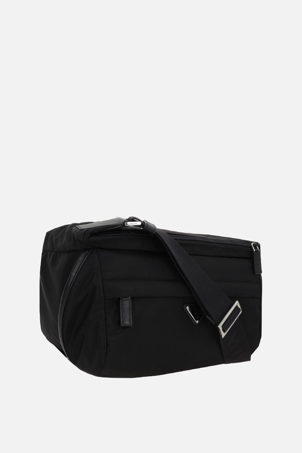 PRADA borsa a spalla in Re-Nylon e pelle Saffiano Italy