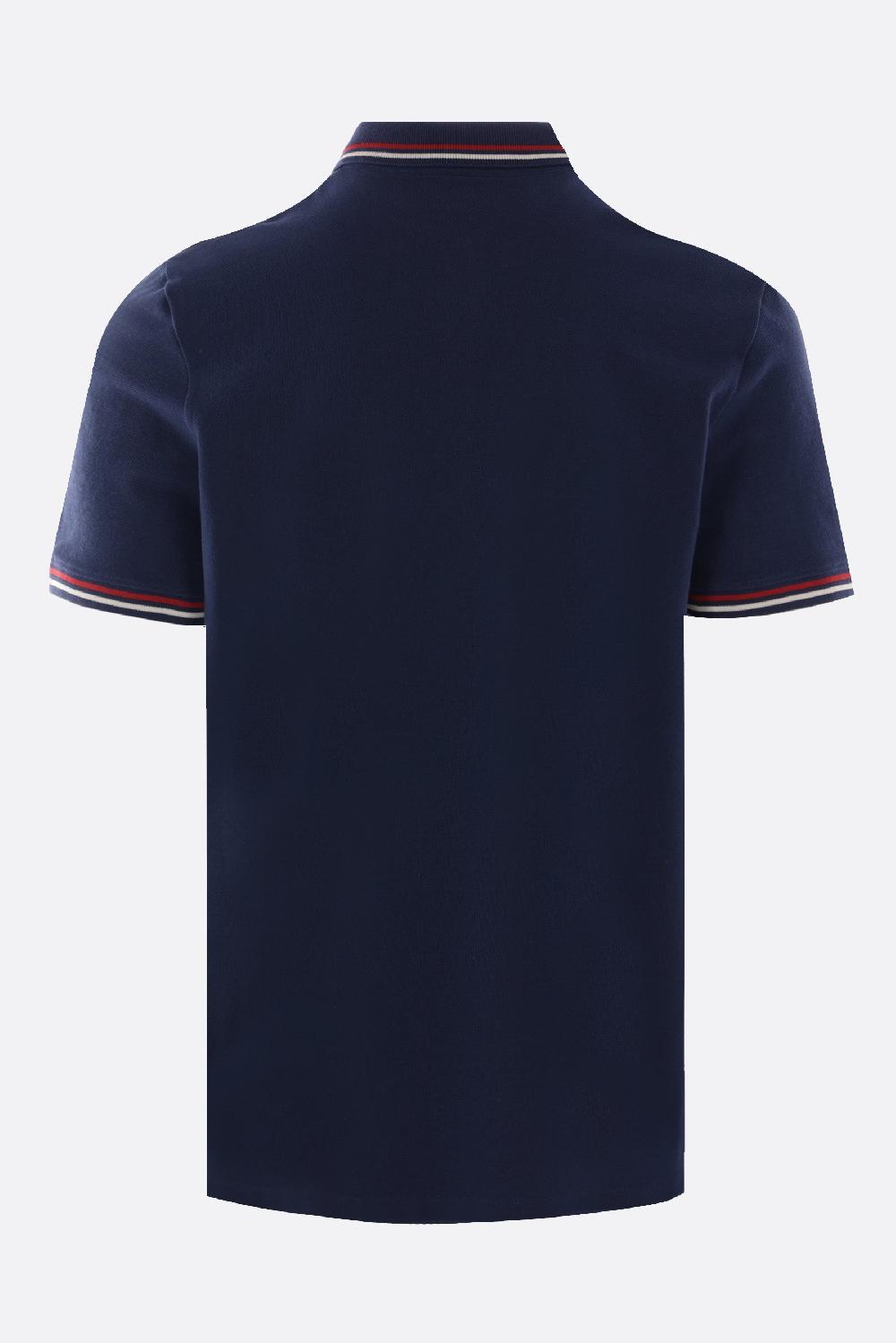 VALENTINO GARAVANI polo in piquet patch VLogo In Linea