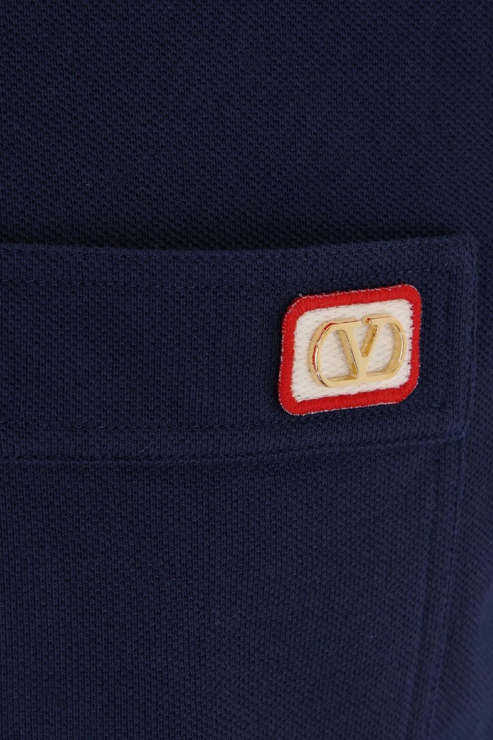 VALENTINO GARAVANI polo in piquet patch VLogo In Linea