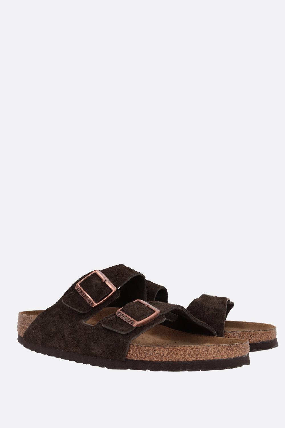 BIRKENSTOCK sandalo flat Arizona BS in suede (Narrow Fit) Vendita