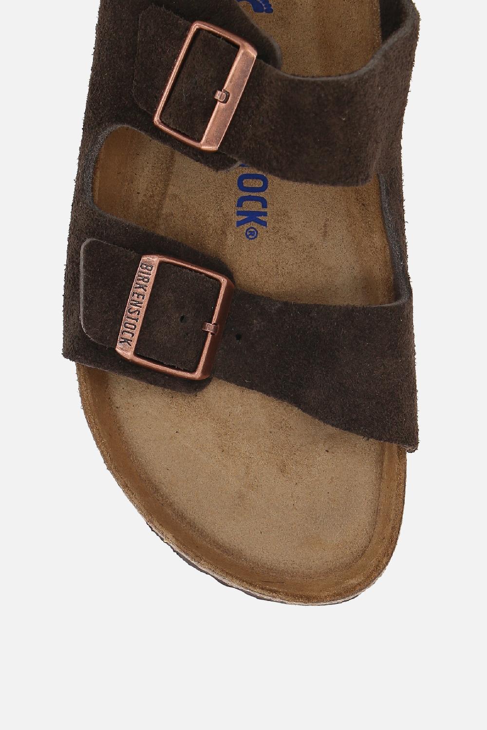 BIRKENSTOCK sandalo flat Arizona BS in suede (Narrow Fit) Vendita
