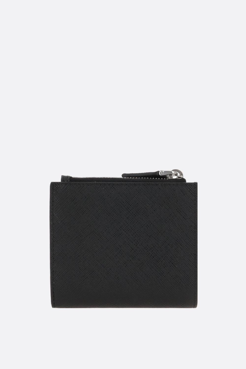 PRADA portafogli compatto in pelle Saffiano Soddisfazione Garantita