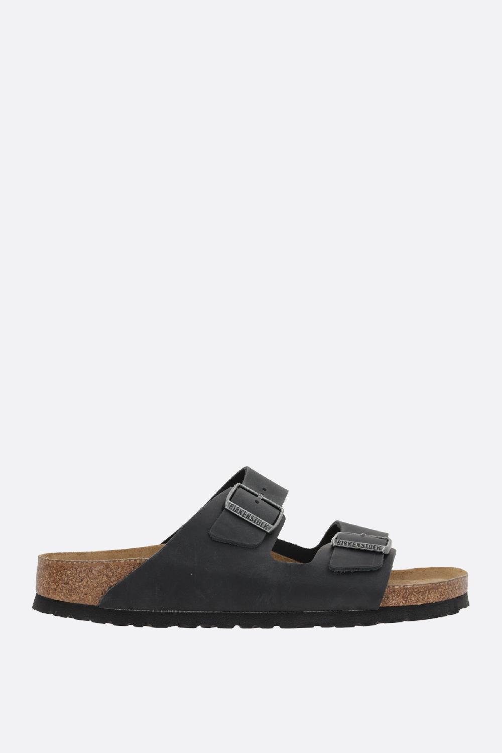 BIRKENSTOCK sandalo flat Arizona BS in pelle oliata (Narrow Fit)