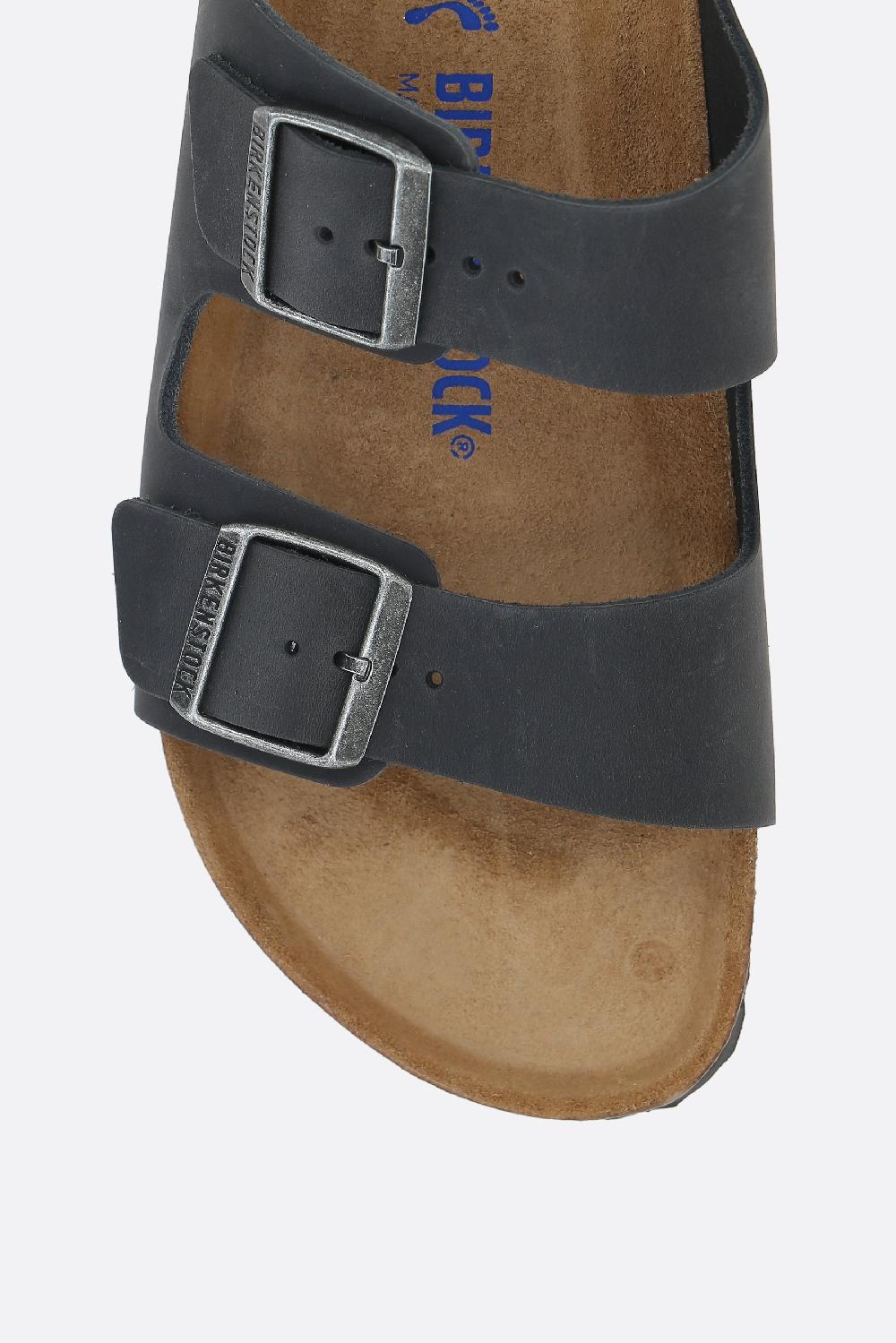BIRKENSTOCK sandalo flat Arizona BS in pelle oliata (Narrow Fit) Sconto