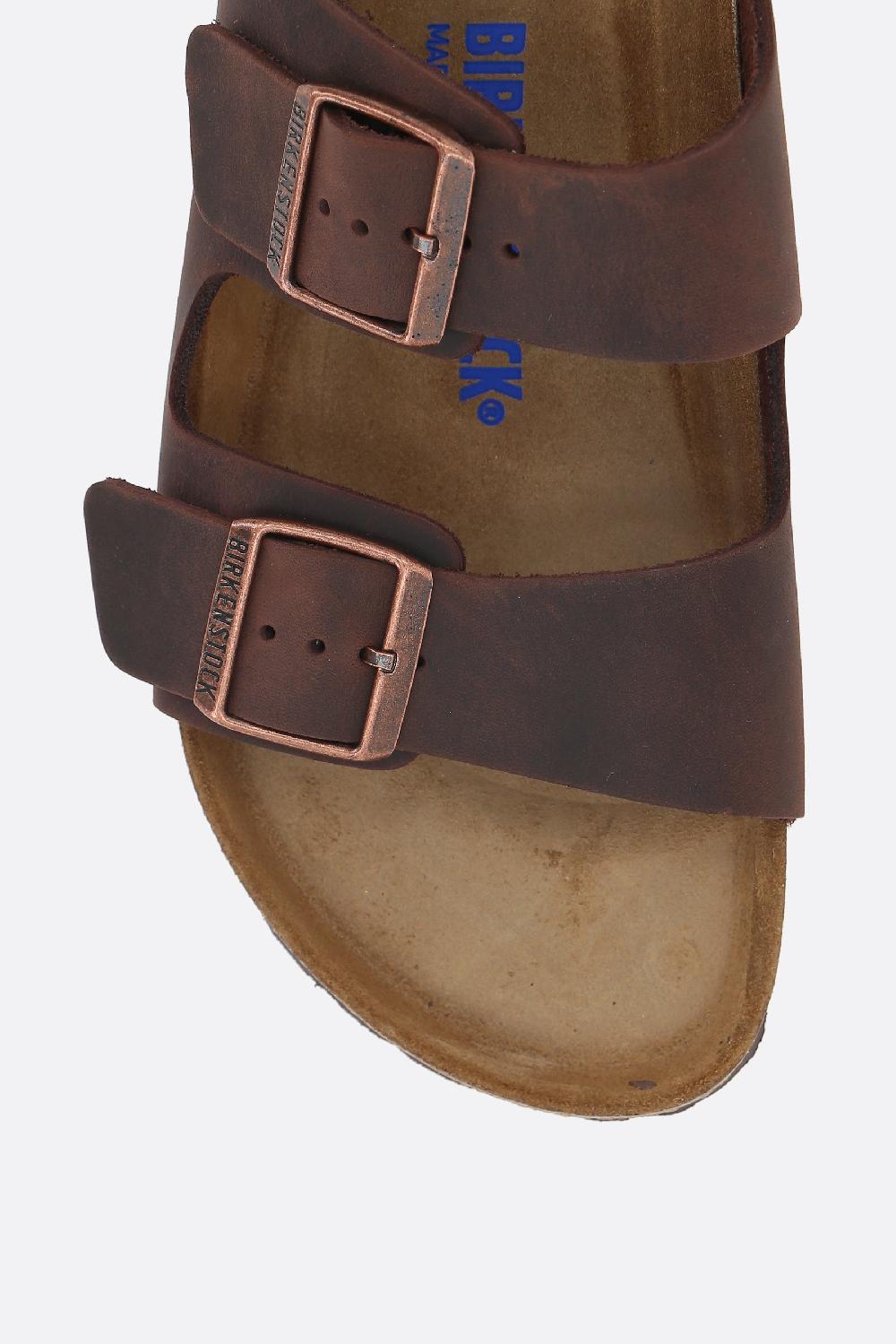BIRKENSTOCK sandalo flat Arizona BS in pelle oliata (Narrow Fit) Offerta