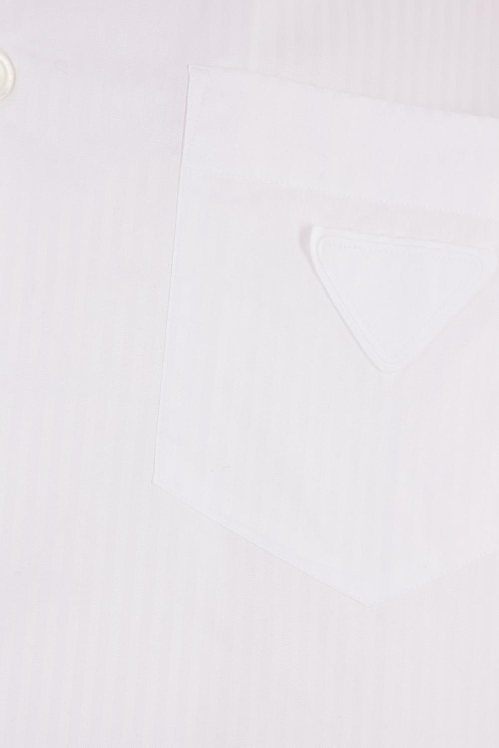 PRADA camicia bowling in cotone a righe Online