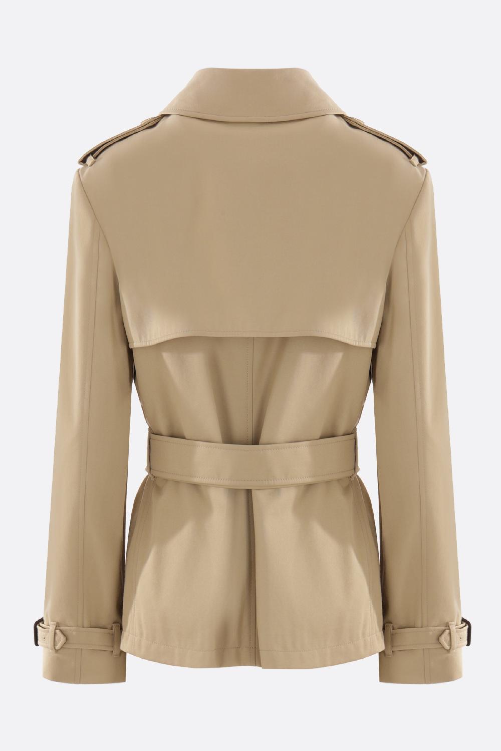 BURBERRY trench corto in misto cotone In Saldo