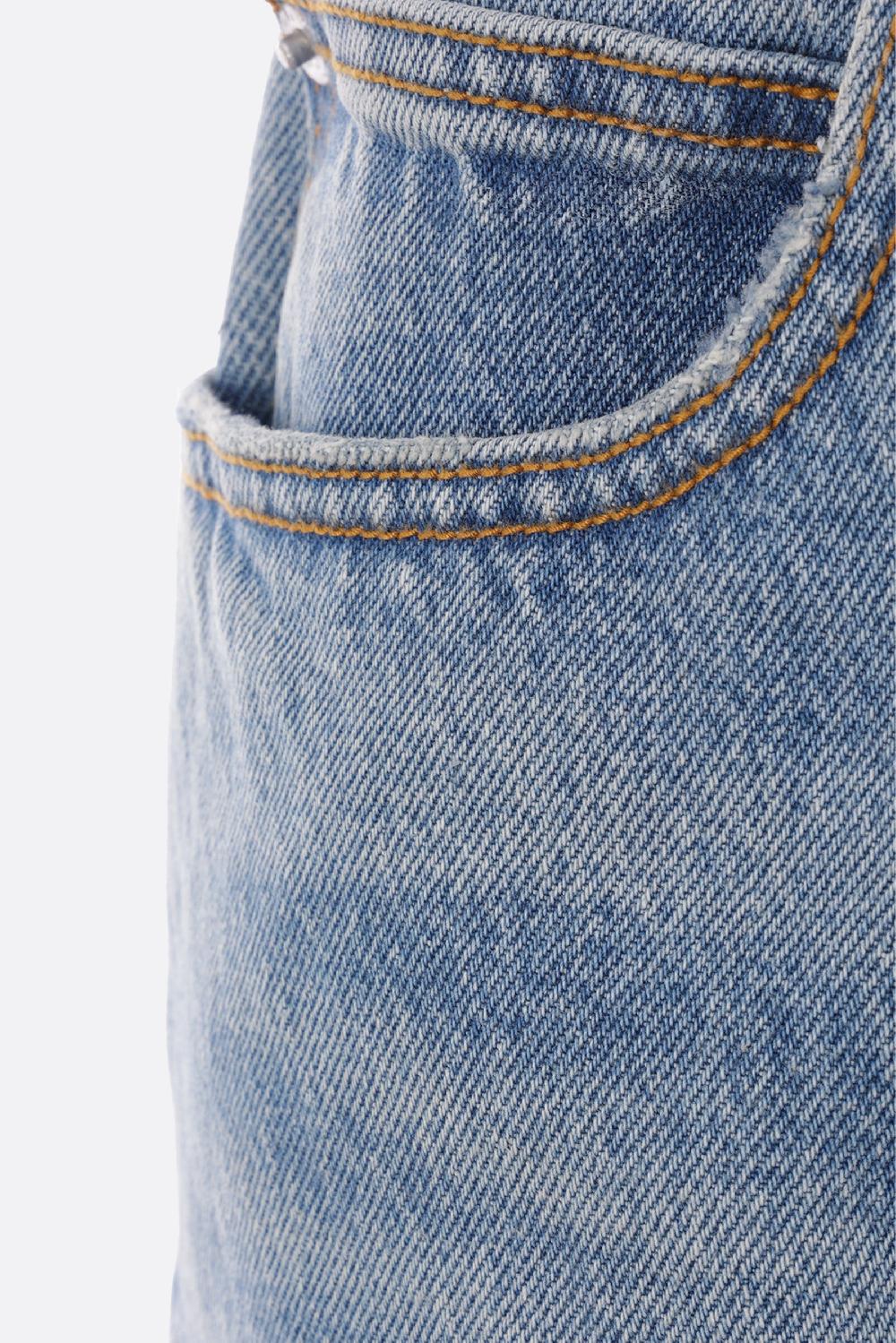 ALEXANDER WANG jeans in denim con fascia pointelle Moda