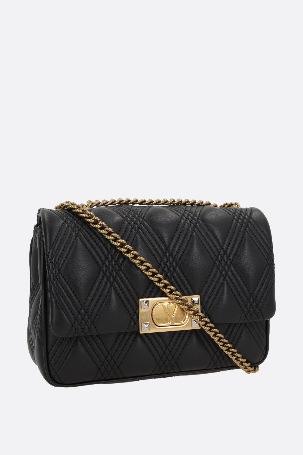 VALENTINO GARAVANI borsa a spalla Quiltie 67 media in nappa matelassé Prezzo Ridotto