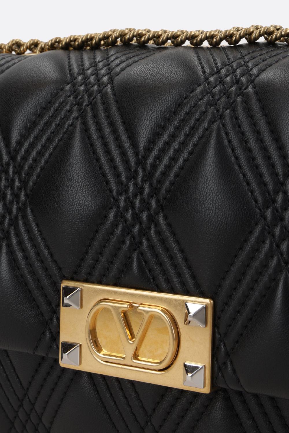 VALENTINO GARAVANI borsa a spalla Quiltie 67 media in nappa matelassé Prezzo Ridotto