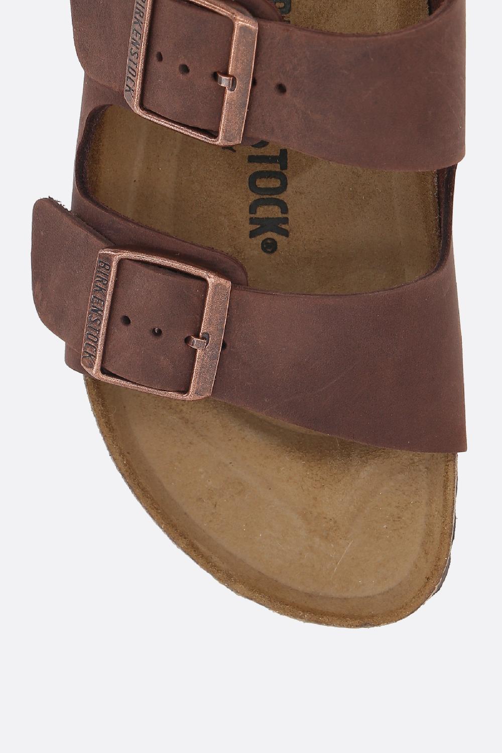 BIRKENSTOCK sandalo flat Arizona BS in pelle oliata (Narrow Fit) Online