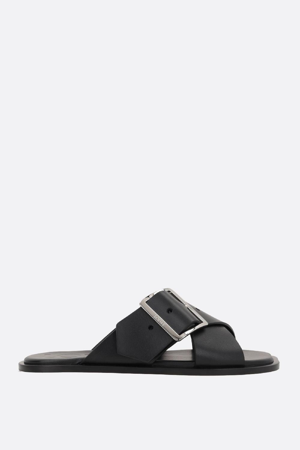 LOEWE sandalo flat Petal Belt in pelle liscia