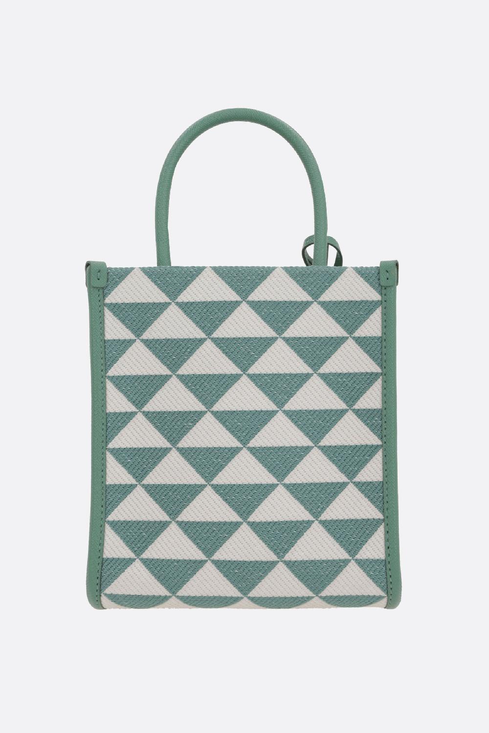 PRADA borsa tote Prada Symbole mini in jacquard Saldi