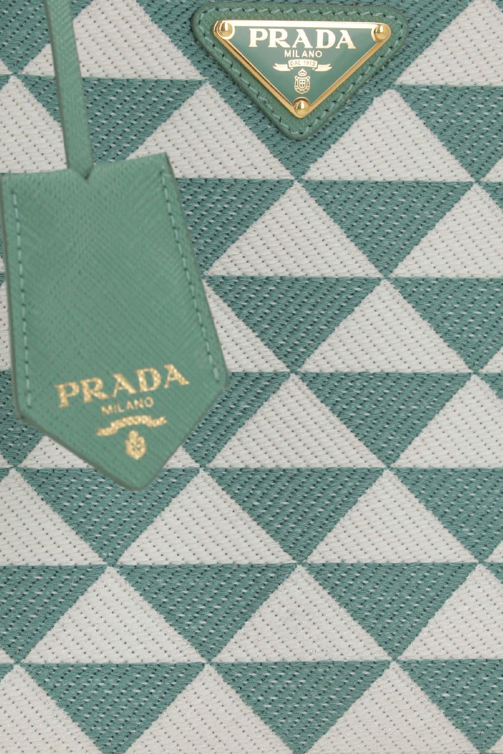 PRADA borsa tote Prada Symbole mini in jacquard Saldi