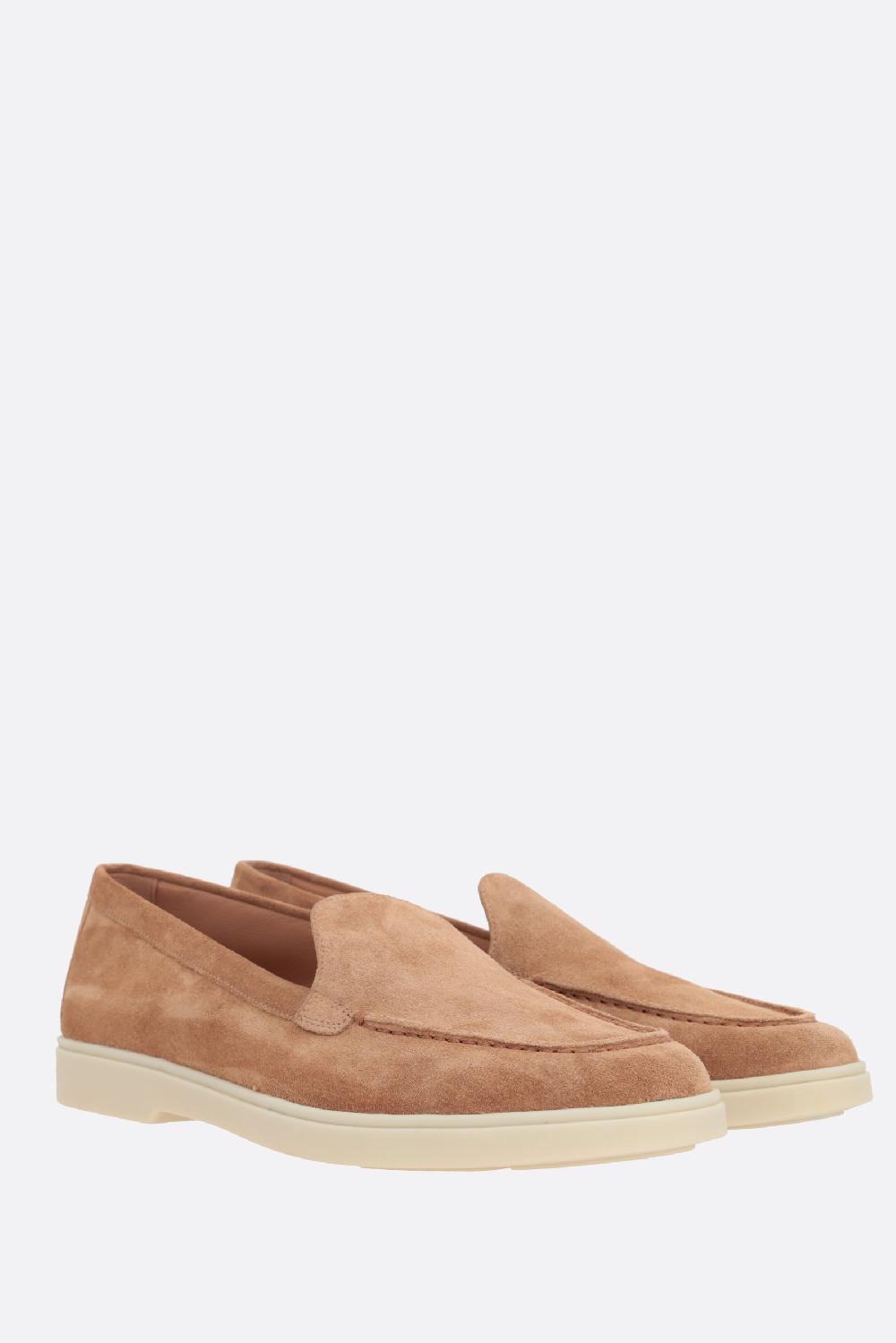 SANTONI mocassino in suede Spedizione Gratuita
