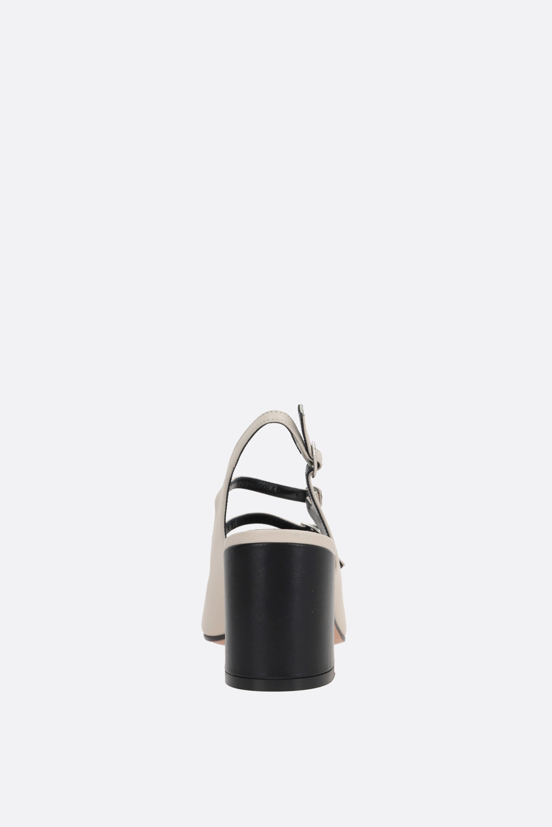 CAREL PARIS slingback mary-jane Papaya in nappa bicolore Pezzi Unici