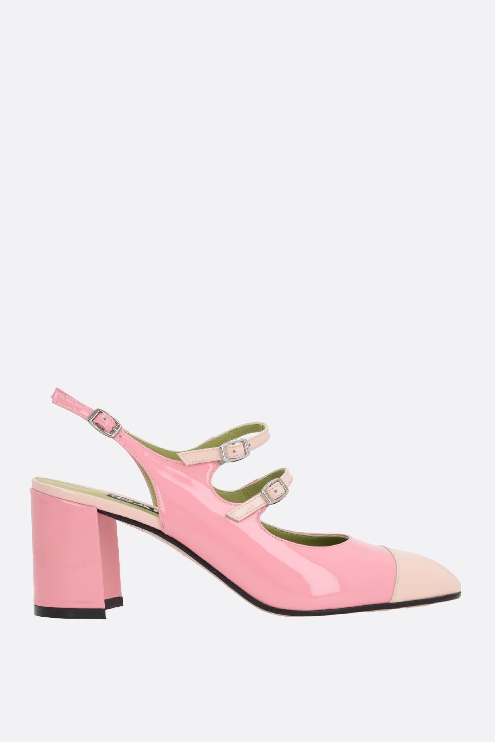 CAREL PARIS slingback mary-jane Papaya in vernice bicolore