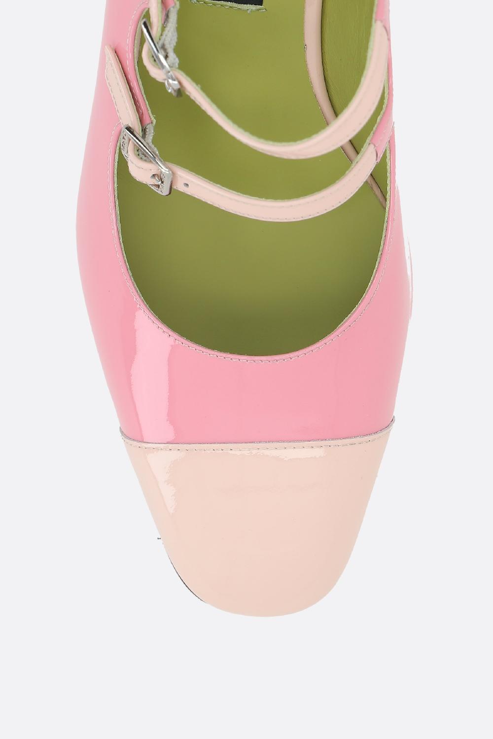CAREL PARIS slingback mary-jane Papaya in vernice bicolore Soddisfazione Garantita
