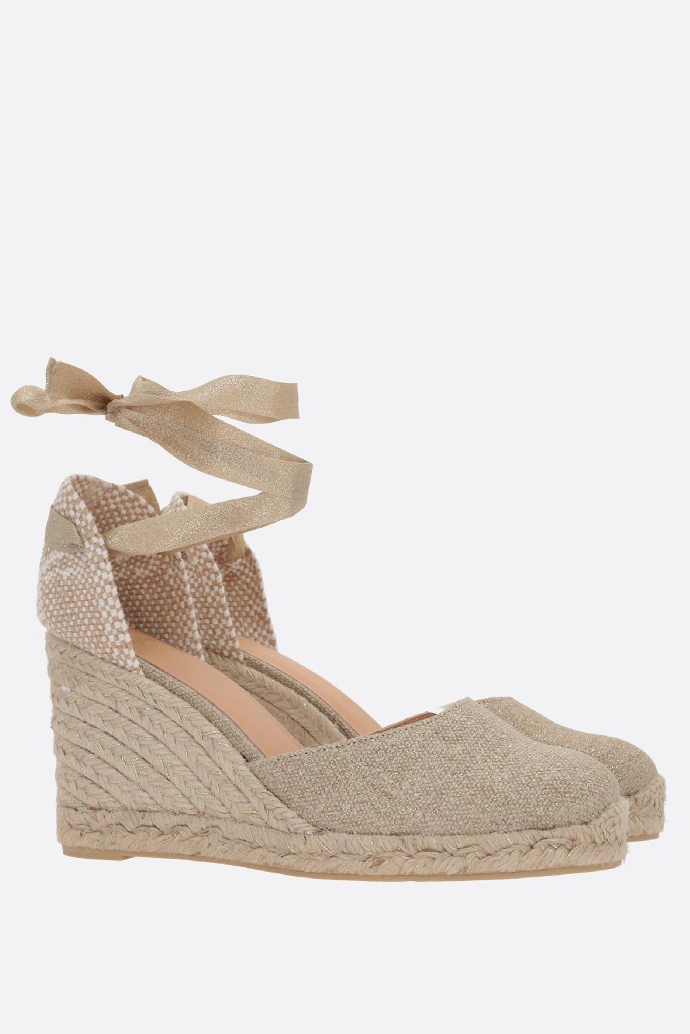 CASTANER espadrilla con zeppa Carina in canvas e lurex Presa