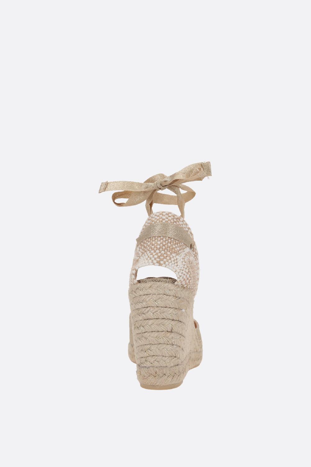 CASTANER espadrilla con zeppa Carina in canvas e lurex Presa