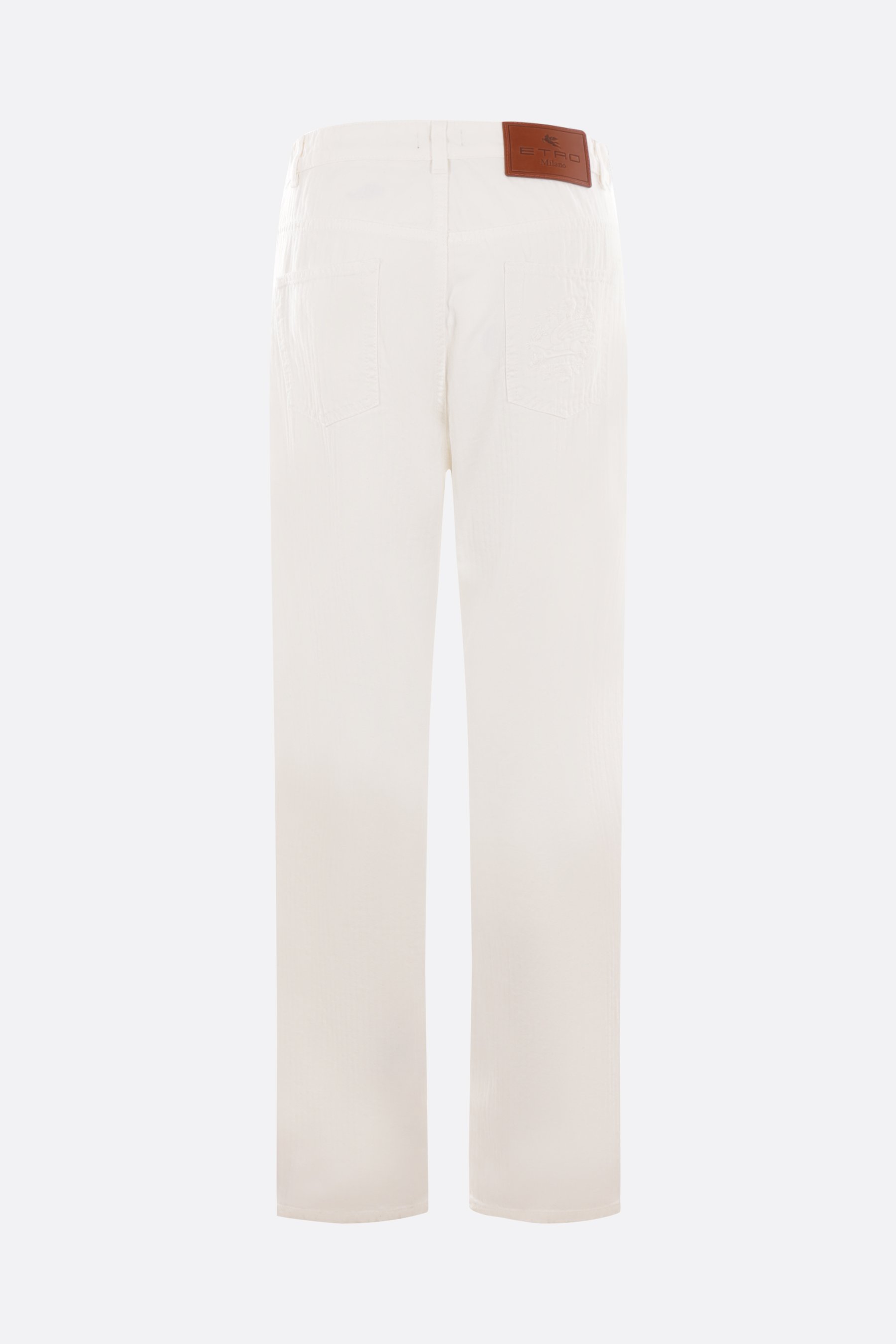 ETRO jeans a gamba larga in bull di cotone Sconto