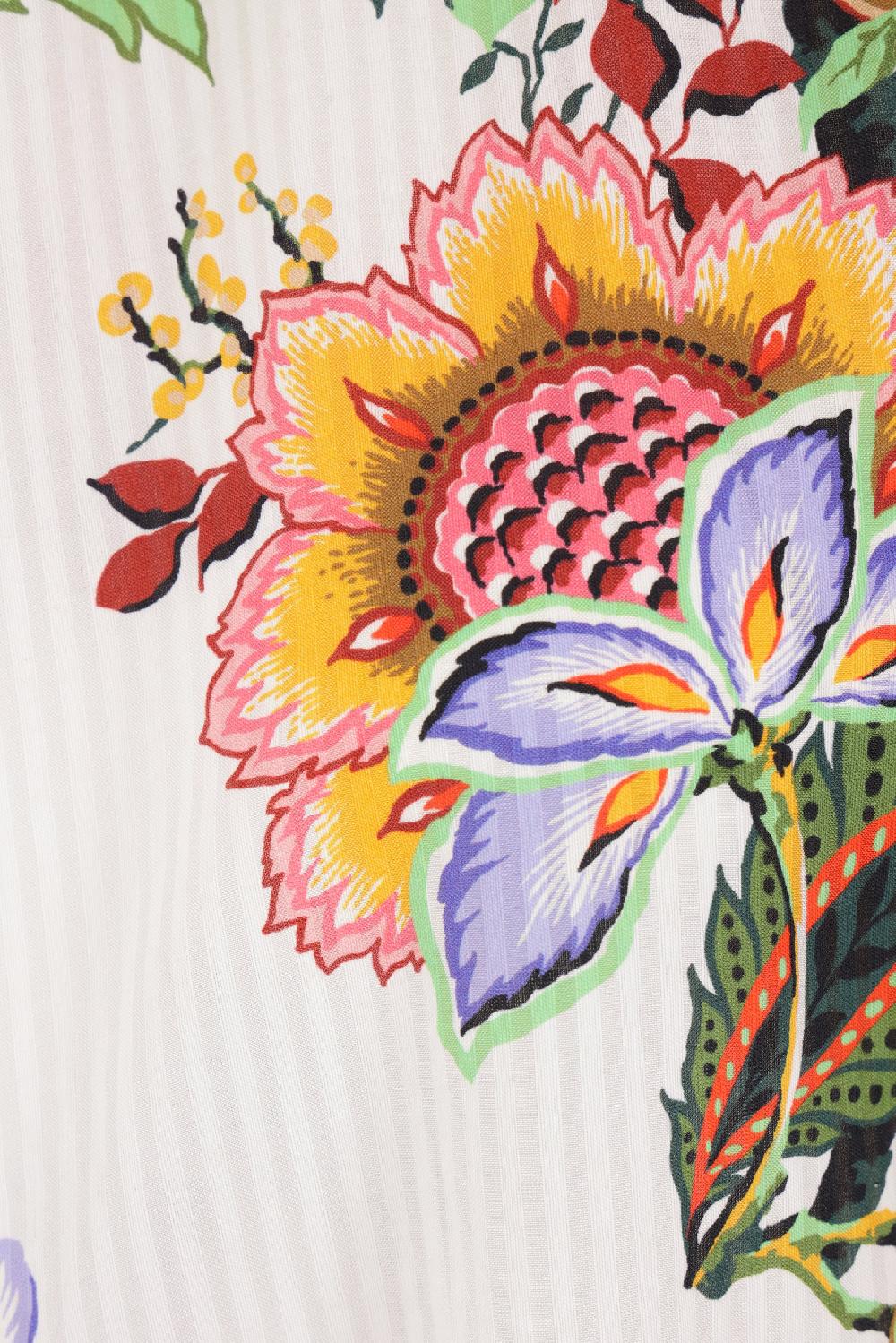 ETRO blusa caftano in cotone e seta jacquard Online