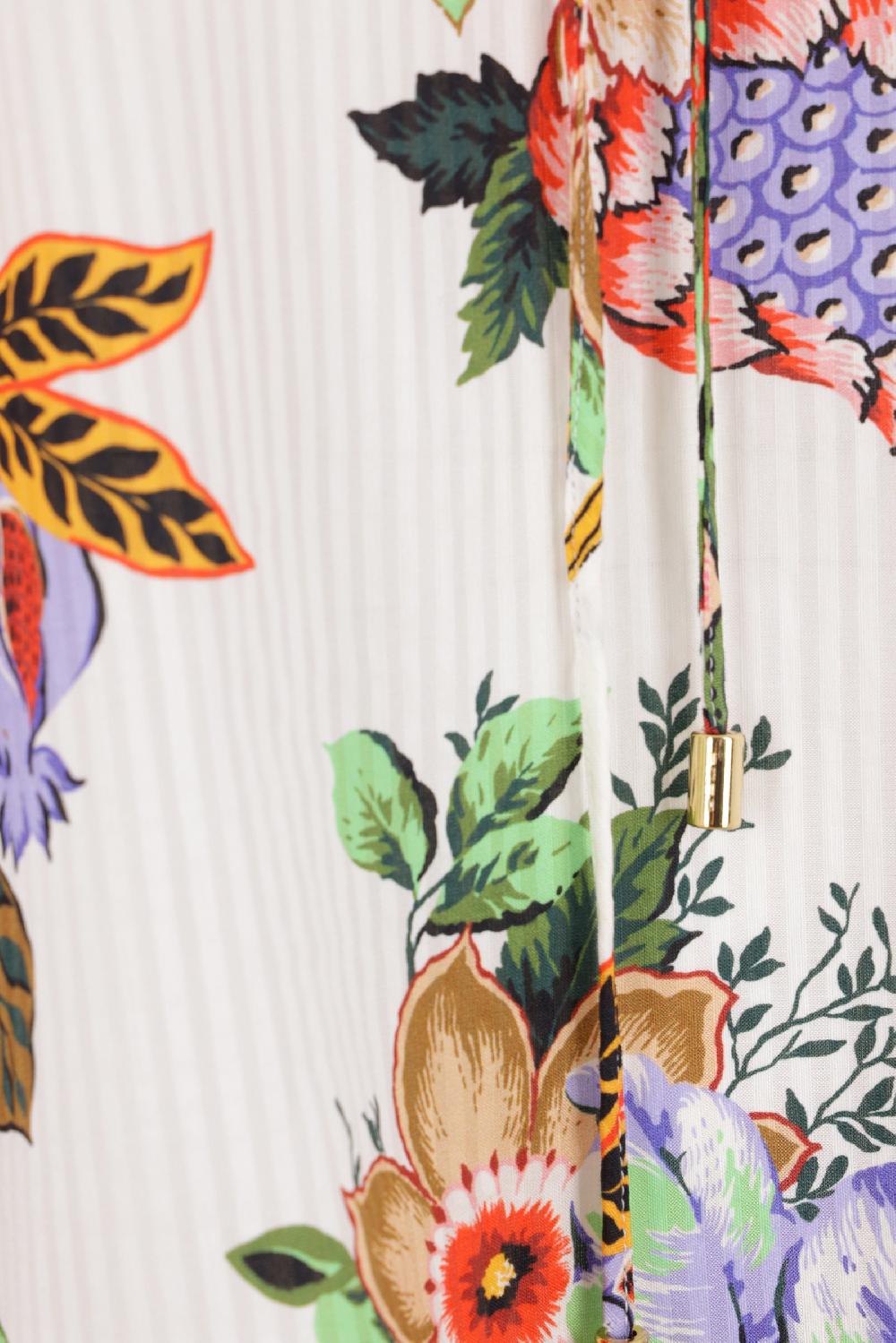 ETRO blusa caftano in cotone e seta jacquard Online