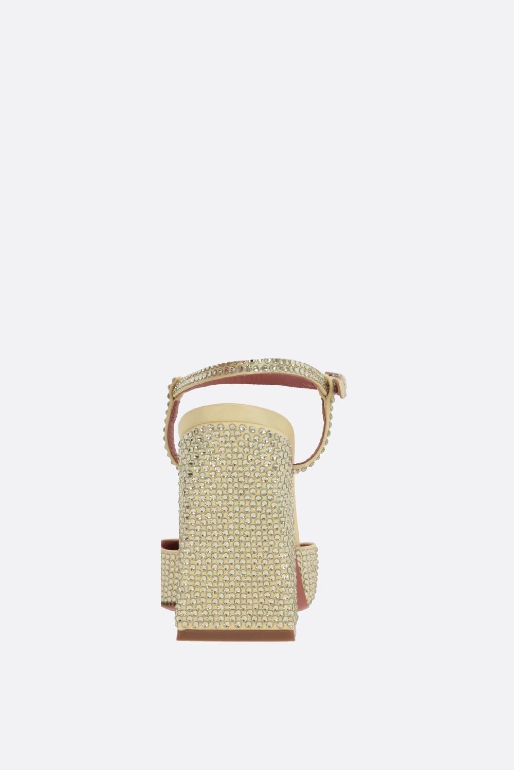AMINA MUADDI slingback Charlotte in raso con cristalli Vendita Calda