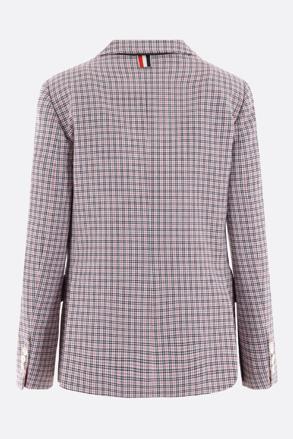 THOM BROWNE giacca monopetto in crepe di cotone 2025