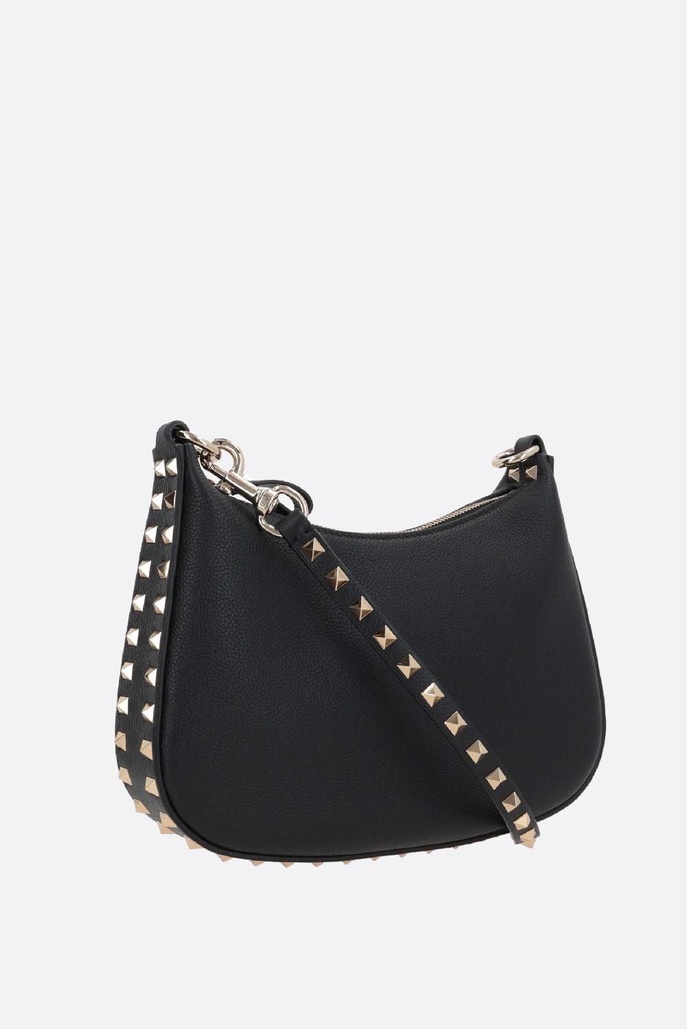 VALENTINO GARAVANI borsa hobo Rockstud small in pelle martellata Italia
