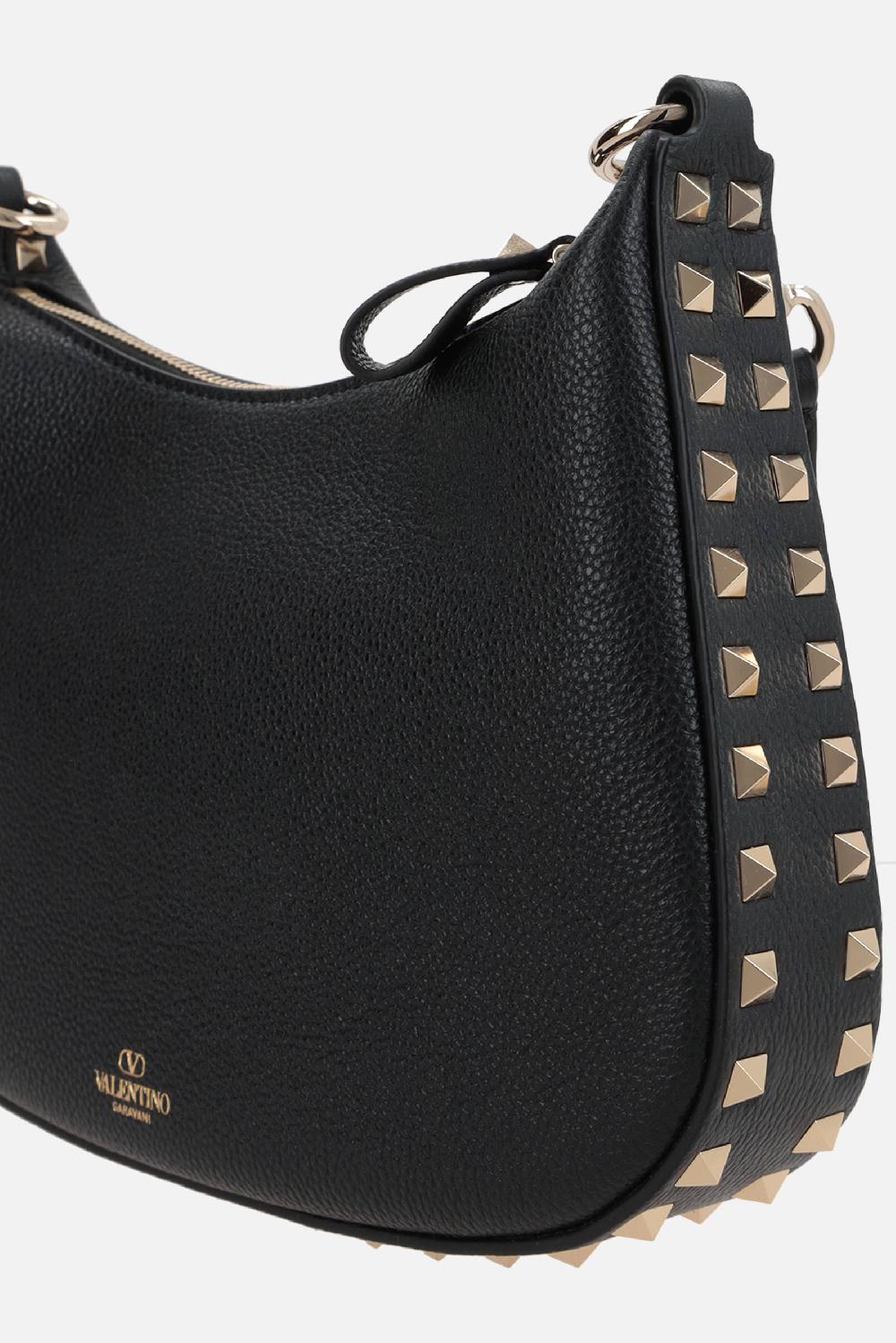 VALENTINO GARAVANI borsa hobo Rockstud small in pelle martellata Italia